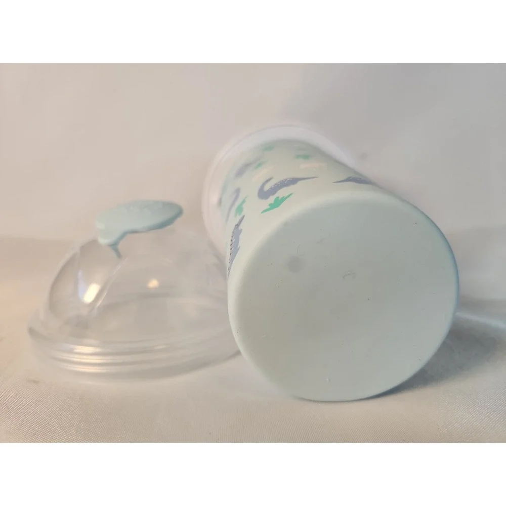 Cute Dinosaur Frozen Magic Slushy Maker Cup Blue Squeeze Icey Smoothie Tumbler